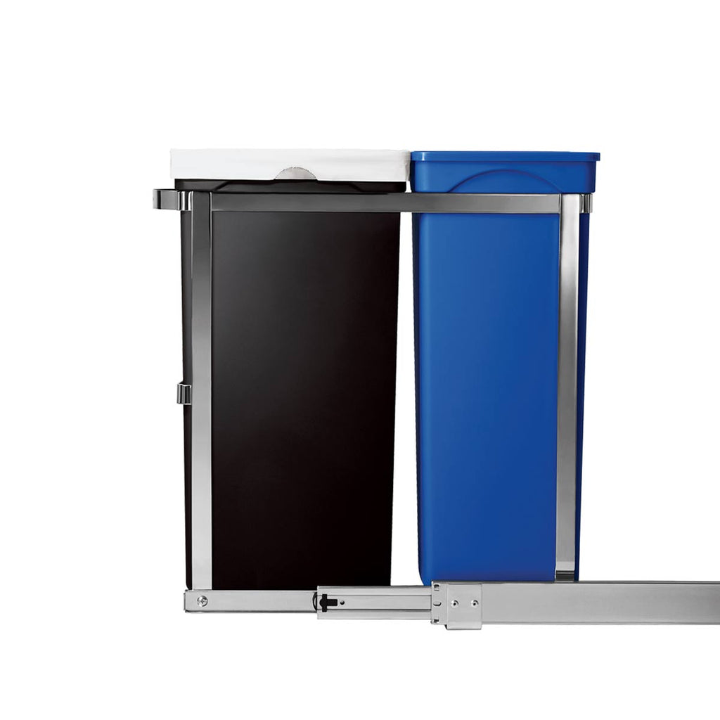 35L Dual Compartment Under Counter Pull-Out Can